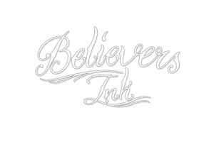 Believers Ink Christian tattoo studio logo in white calligraphy located in Riverview Florida